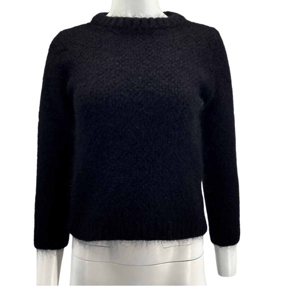 & Other Stories Black Fuzzy Thick Knit Mohair Sweater XS